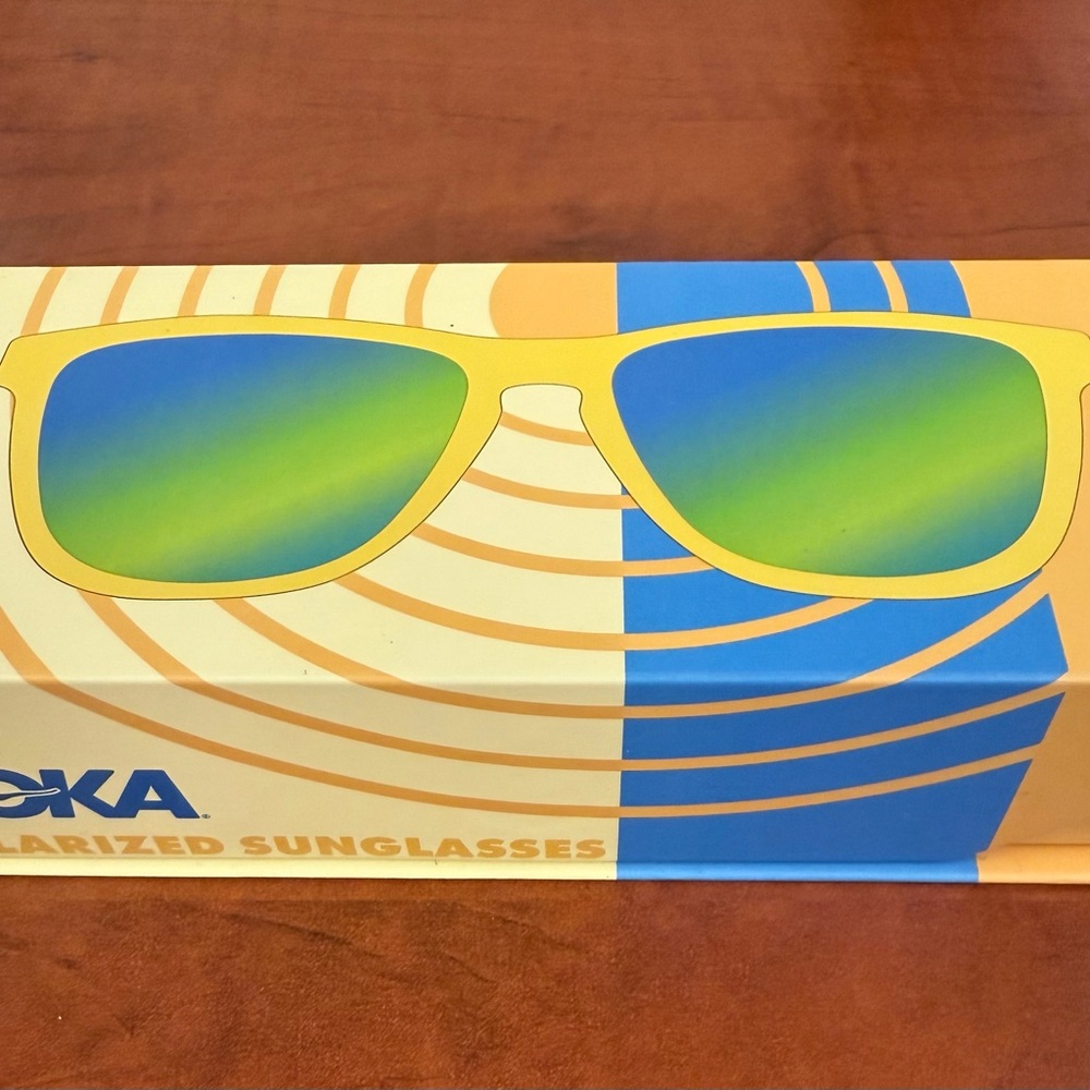 Hoka Yellow and Blue Sunglasses